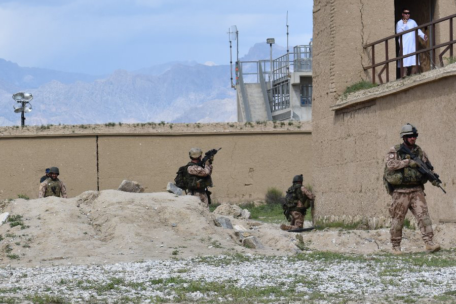 K výcviku vojákům slouží rozsáhlý cvičný komplex imitující běžnou afghánskou vesnici