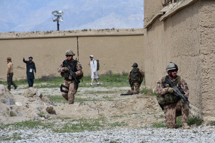 K výcviku vojákům slouží rozsáhlý cvičný komplex imitující běžnou afghánskou vesnici