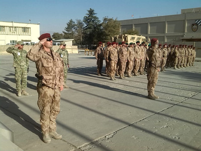 Soldiers in Afghanistan commemorate the foundation of Czechoslovakia