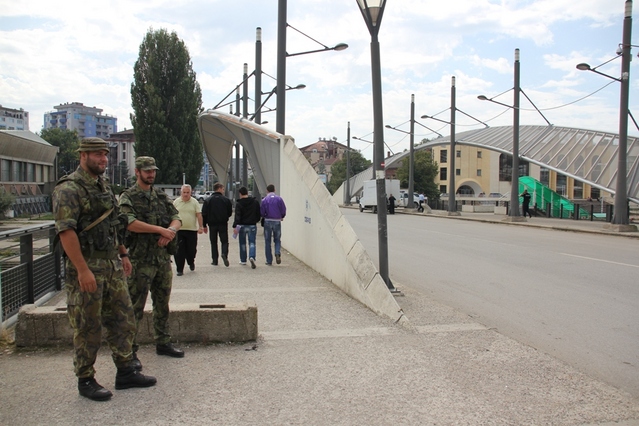 Česká hlídka u mostu Austerlitz