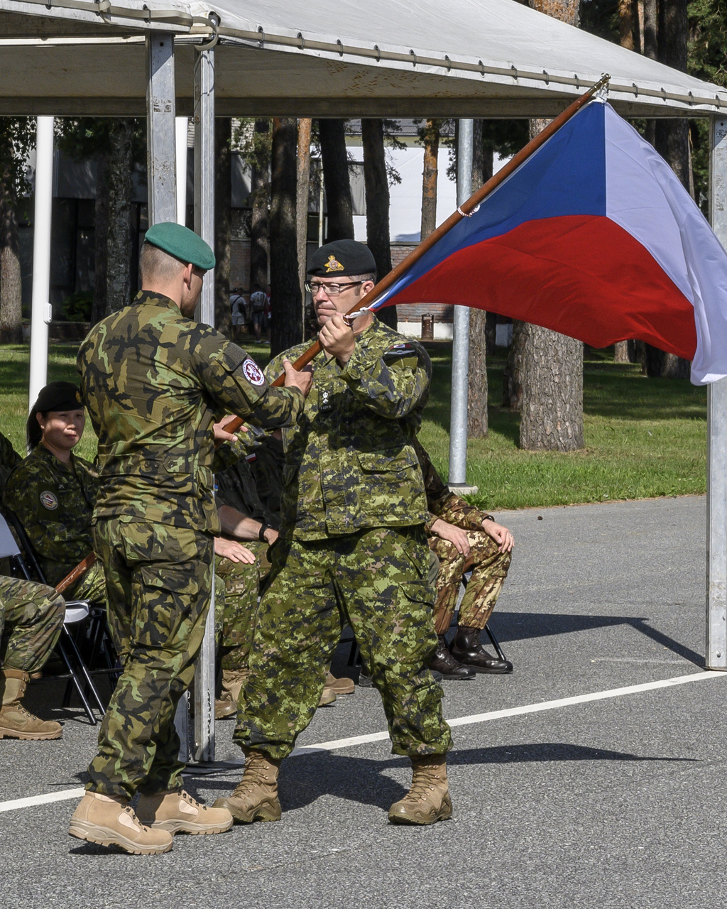 Vojáky 8. úkolového uskupení pod velením kapitána Jana Dvořáka nyní vystřídali jejich kolegové. Během ceremoniálu předání velení úkolového uskupení zazněly projevy a poděkování za odvedenou práci a dosažené výsledky, loučící se jednotka zároveň popřála svým nástupcům mnoho úspěchu.