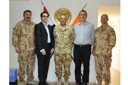 Czech visit to El-Gorah base 29 October 2012: GEN Opata, Czech Ambassador to Egypt Kafka, MFO Force Commander GEN Whiting, Czech Ambassador to Israel Pojar, and LTC Grmela