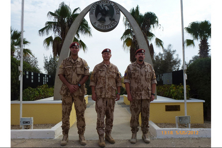 MAJ Stejskal, LTC Grmela and CPT Demel at the MFO memorial