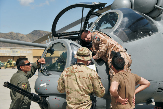 Praktická výuka ovládání palubních systémů Mi-24.
