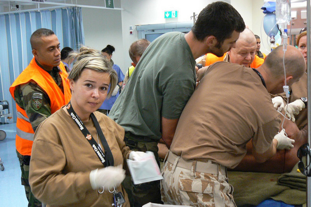Příjem pacienta se střepinovým poraněním (MTF ROLE 3 KAIA, 3. PCHT)