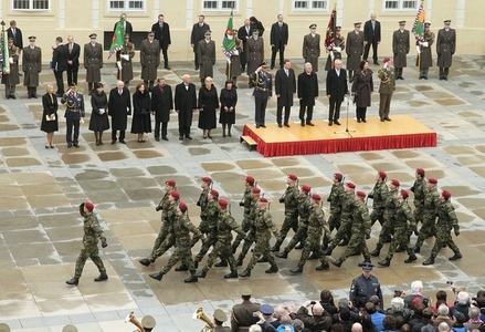 Soldiers of 4th Rapid Deployment Brigade at the parade march
