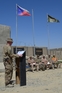 Velitel TF CHINA LTC JOEL SMITH při projevu