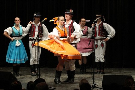 One of performances at the Roznovska valaska 2012 International Folk Festival at Roznov pod Radhostem (Jun 2012, Czech Republic)