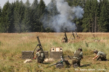 Mortars life fires at Military Region Brdy 