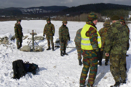 Training of a mortar battery