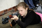 Competition at a laser fire simulator
