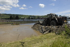 Soldiers from 14th Engineer Brigade making the barrier south of Prague