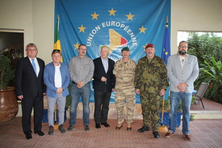  Setkání náčelníka Generálního štábu AČR armádního generála Aleše Opaty a velitelem mise EUTM rakouským brigádním generálem Christianem Habersatterem na velitelství v Bamako