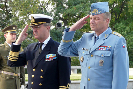Generals Syrén and Picek at Prague - Vitkov Memorial