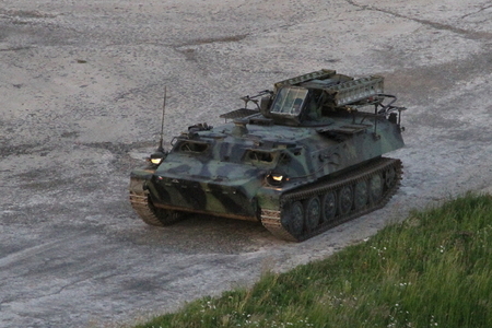 Missile system moves to the fire position