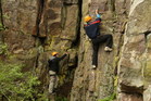 Climbing rock wall in height of 8 metres was almost 50 metres in length
