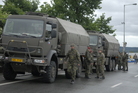 Soldiers of 4th Rapid Deployment Brigade deploying against floods on 2 June 2013