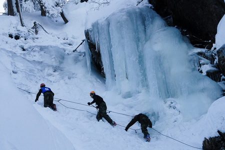 Before ice climbing