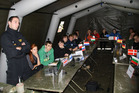 Competitors of the Europa Nostra 2013 as representatives o EU countries to bring solution on situation in Dormenistan listen to a military policeman lecture