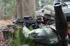 Crew-member of BMP-2 outside his machine defending their sector