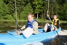 Looking for containers hidden under the lake surface by GPS was another task of teams