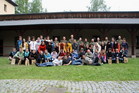 Family photo of organisers and competitors