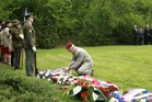 National Memorial in Prague-Kobylisy. Chief of the General Staff General Pavel laying a wreath. 6 May 2013