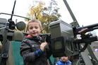 Children love the military equipment 