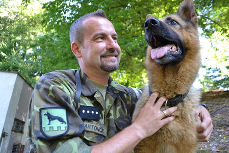 Minister honours service dog Athos