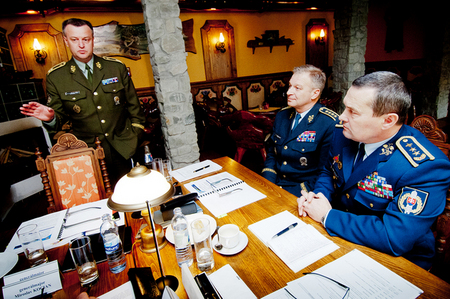 1st Deputy Chief of Czech GS General Miroslav Zizka presents participation of Czech soldiers in international structures