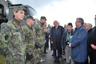 Polish President Bronislav Komorowski visits Czech biological detachment and personnel of the radiation and chemical protection company
