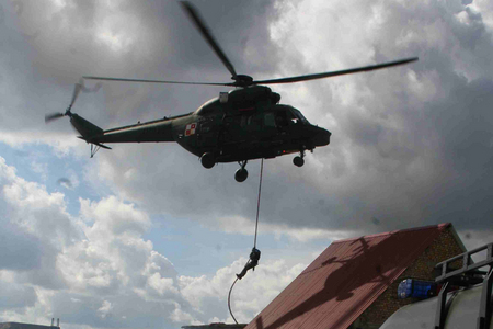 Croatian support from the Polish helicopter