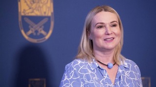 Minister of Defence Jana Černochová at the press conference