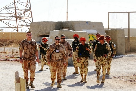 With soldiers of Colombia at a forward base