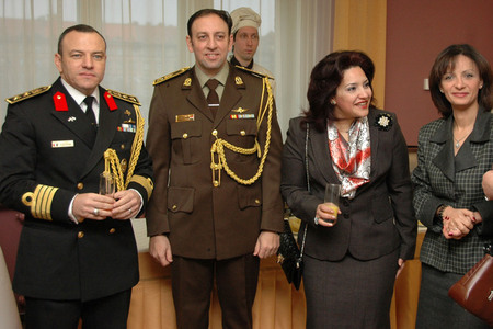 Spouses of defence attachés attended the meeting as well