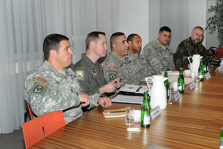 TNG delegation with LTC Colon in the centre, and Czech NCO specialist CSM Kolesa in the far right