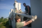 Dismantling walls along a river