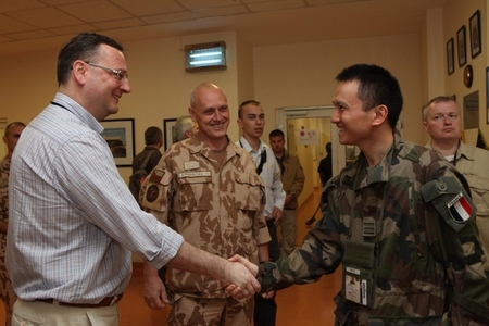 With Czech and French personnel at the French Hospital at KAIA Base, Kabul