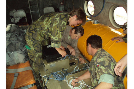 Soldiers monitor radiation at 17 stations daily