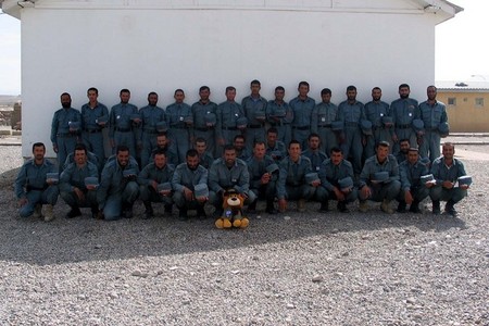 Lvíček Míra jako host u Afghánské národní policie