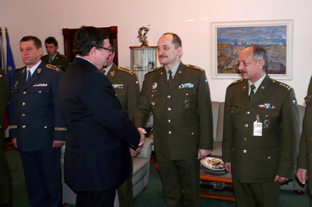 Minister Vondra with high representatives of Armed Forces of the Czech Republic
