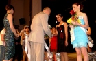 Flowers and congratulations from General Pavel to a winner