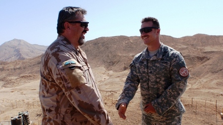 General Opata at an observation post in the most southern part of the Sinai