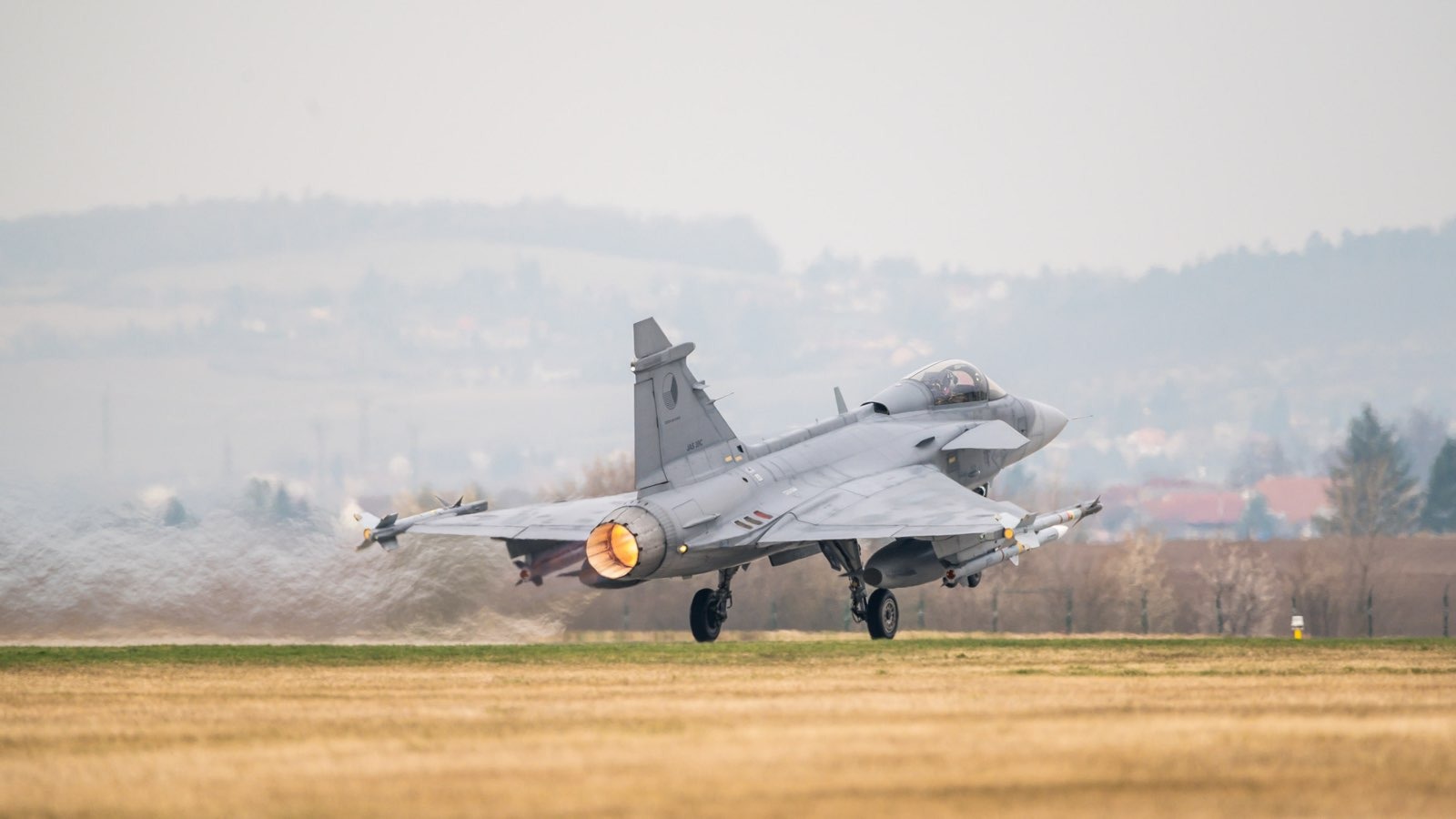 Z odletu JAS-39 Gripen