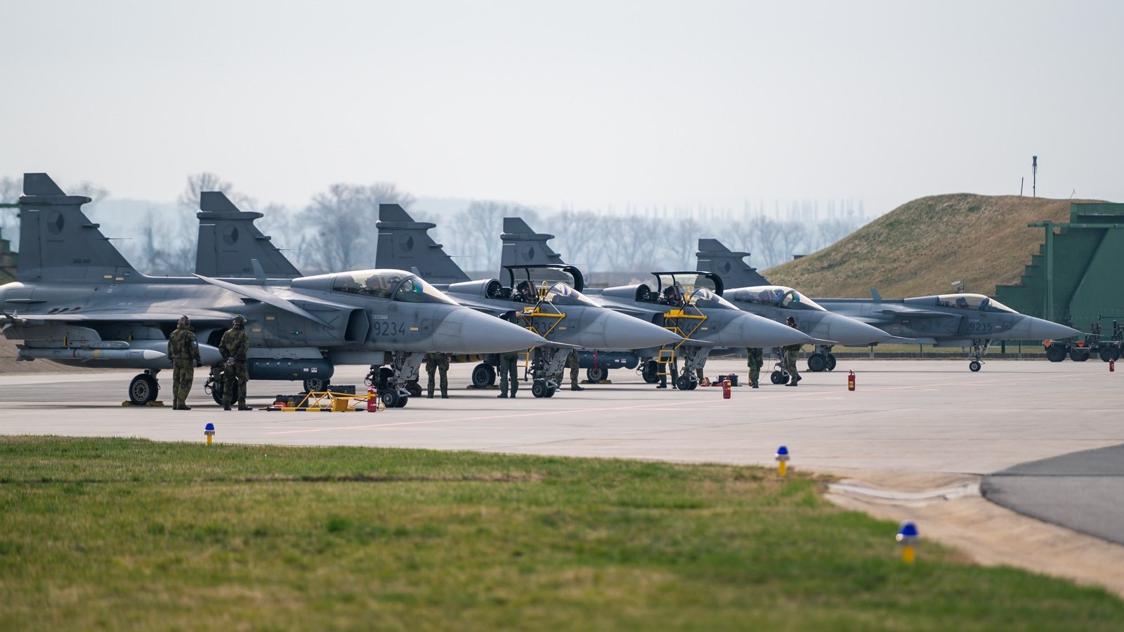 Z odletu JAS-39 Gripen