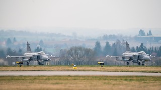 Z odletu JAS-39 Gripen