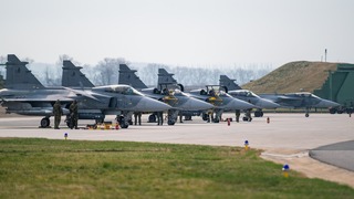 Z odletu JAS-39 Gripen