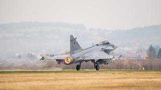 Z odletu JAS-39 Gripen