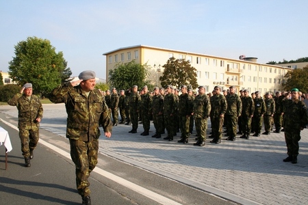 Support Forces commander and his personnel at the beginning of the exercise