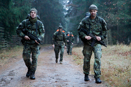 Paratroopers from Chrudim at a long-distance march (Nov 2012, Czech Republic)